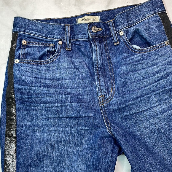 Madewell The Perfect Vintage Jean: Metallic Tuxedo Stripe Edition - Picture 4 of 10